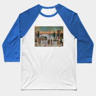 Snow in April by Maurice Brazil Prendergast Baseball T-Shirt